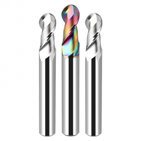 2 Flutes Carbide Flat Ballnose End Mill Uncoated DLC coating for Aluminium