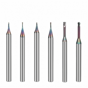 Micro Diameter Carbide Copper Specific Flat Ballnose RIB End Mill 